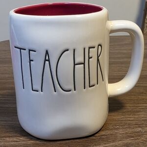 Rae Dunn Teacher Mug with Red Interior Perfect For Teacher Gift